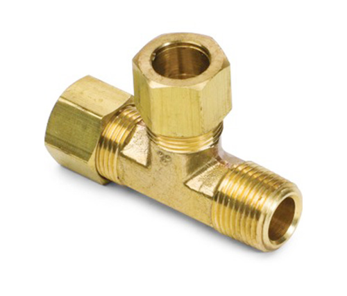 72# mässing Male Run Tee Compression Fitting