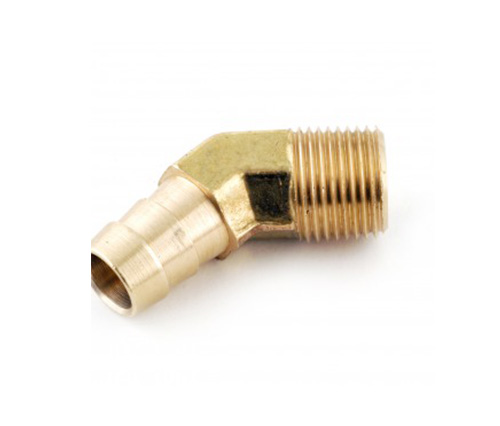 1/8 NPT x 1/4 Slang Barbontering 45 ° Manlig armbåge