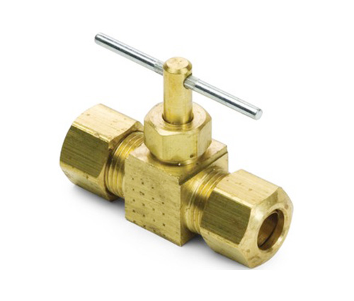 Mässing Double Straightway Needle Ventil